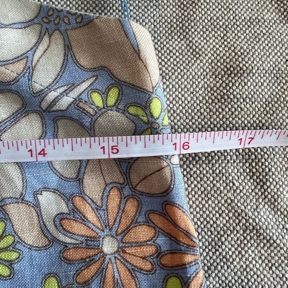 Current Air XS, floral Blue and Orange Women's cropped halter Top, NWT, spring - Picture 8 of 8